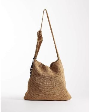 Free People Coastal Crush Straw Tote Bag - Brown