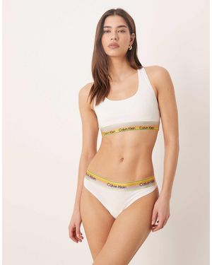 Calvin Klein Pride Unlined Bralette - Natural