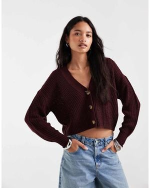 ONLY Cardigan Lavorato A Maglia Bordeaux - Blu