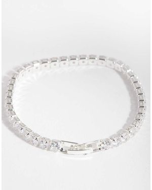 Lovisa Pulsera De Tenis Plateada Con Circonitas De Corte Baguette De - Neutro