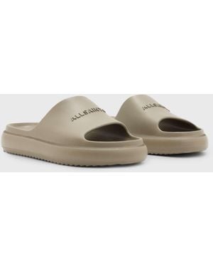 AllSaints Dune Rubber Sliders - White