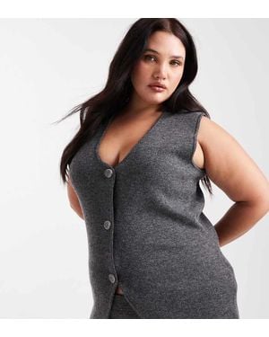 Vero Moda Soft Knitted Waistcoat Co-ord - Black
