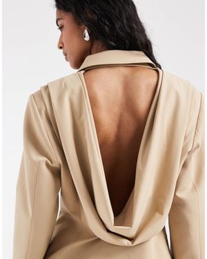 ASOS Cowl Back Blazer - Brown
