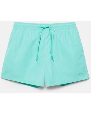 Pull&Bear Boxer Da Bagno Medio - Blu