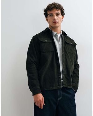 Jack & Jones Double Pocket Cord Overshirt - Black