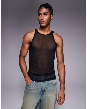 ASOS – muskel-trägertop - Grau