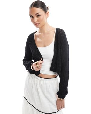 ONLY Crochet Cardigan - Black