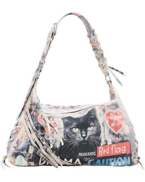 Desigual Bolso Grande Estampado - Blanco