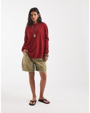 Free People Thermostop Met Lange Mouwen - Rood