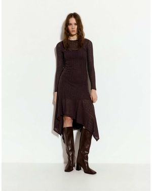 Pull&Bear – midikleid - Braun