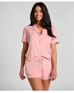Hunkemöller Essential Jersey Short-Sleeved Jacket - Pink