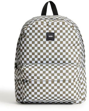 Vans Zaino Old Skool A Quadri Medio - Bianco