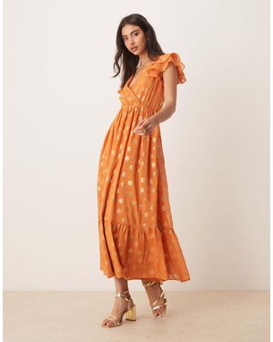 Lovedrobe – midikleid - Orange