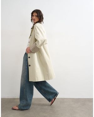 TOPSHOP – schlichter trenchcoat - Weiß