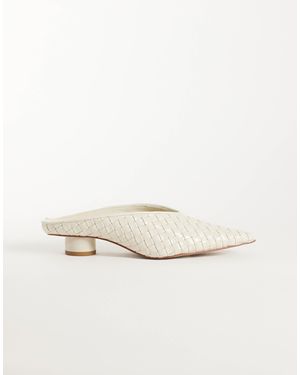 JW PEI Helena geflochtene mules mit spitzer zehenpartie - Natur