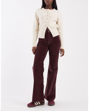 Levi's Vaqueros Flare De Pana Ribcage En Burdeos-Marrón - Morado