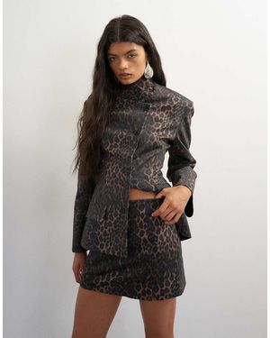 TOPSHOP Co-Ord Minirok Met Luipaardprint - Zwart