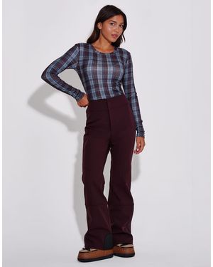 South Beach Skibroek Met Hoge Taille En Flared Pijpen - Blauw