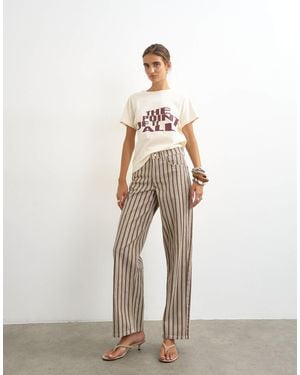 TOPSHOP Cinch Low Rise Relaxed Jean - White