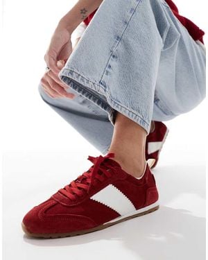 schuh Zapatillas De Deporte Rojas De Ante Meredith De - Blanco