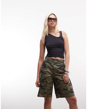 Courtside baggy Cargo Shorts - Green