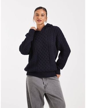 Cotton On Cable Knit Sweater - Blue