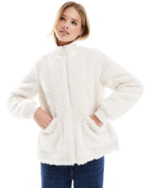 Threadbare – jacke aus teddyfell - Weiß