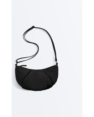 Oysho Mini Quilted Crossbody Bag - White