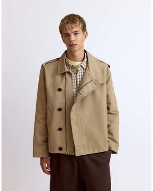 Pull&Bear Kurzer trenchcoat - Natur