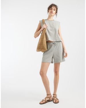 ONLY Pantaloncini Ampi Scuro A Righe - Neutro