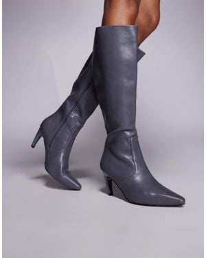 SIMMI Simmi Lapis Wide Fit Heeled Knee Boots - Blue