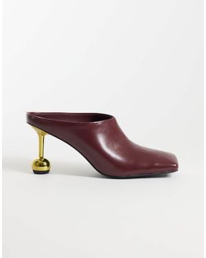 JW PEI Sofia mules mit eckiger zehenpartie und absatz - Braun