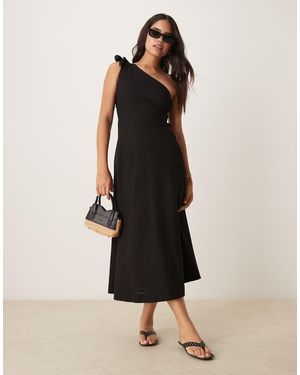 OMNES Junaya One-Shoulder Style Maxi Dress - Black