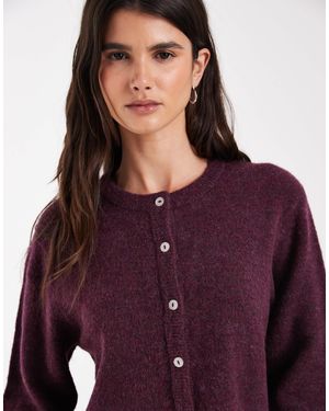 ONLY Boxy Knit Cardigan - Purple