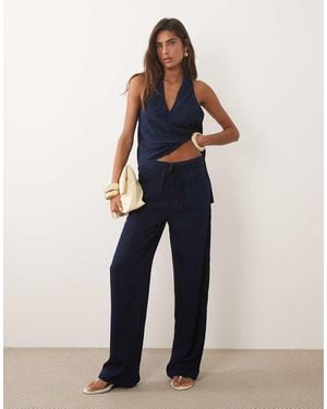 Mango Giselle Denim Trousers - Blue