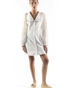 Collective The Label Button Down Mini Dress - White