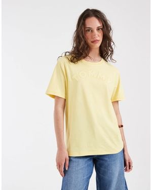 Tommy Hilfiger Varsity Logo Relaxed Fit T-shirt - Yellow
