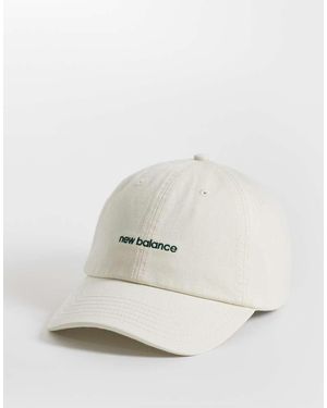 New Balance Gorra De 6 Paneles Con Logo Lineal En-Blanco - Neutro