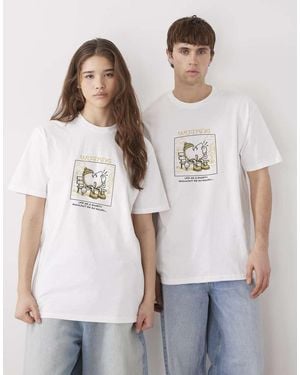 PRNT X Wu-Tang Clan Rough Cartoon Relaxed Fit T-Shirt - White