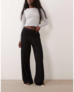 JJ Rebel Pantalones De Talle Alto Y Corte Relajado En - Neutro