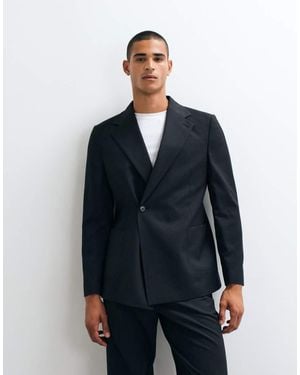 ASOS Slim Jack Met Denimlook En Dubbele Rij Knopen - Blauw