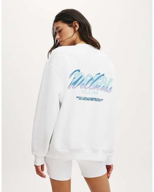 Cotton On Cotton On Plush Graphic Crew Sweatshirt - White