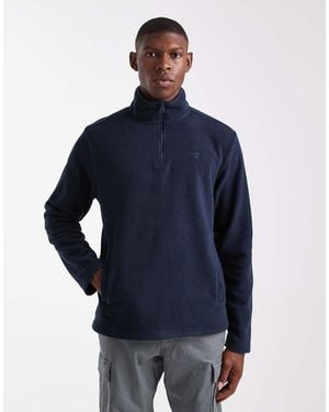 Threadbare 1/4 Zip Fleece - Blue