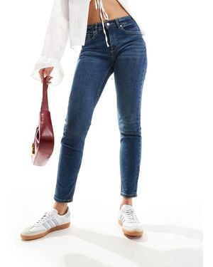 Mango Skinny High Waisted Jean - Blue