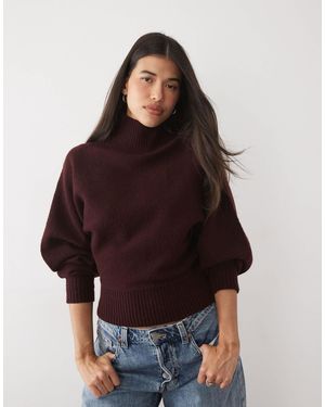 Gina Tricot Pullover mit stehkragen - Rot