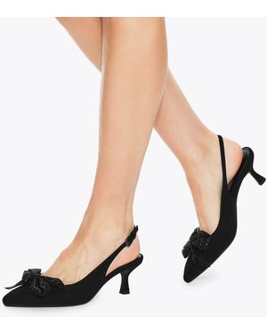KG by Kurt Geiger Tilly Bow Gem Heeled Shoes - White