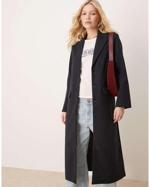 Abercrombie & Fitch Tailored Long Jacket - Blue
