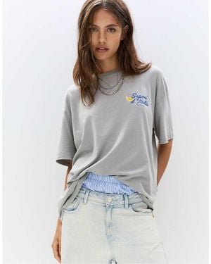 Pull&Bear Lemon T-shirt - Blue