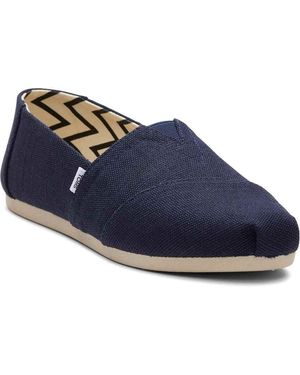 TOMS Alpargata Classic Heritage Canvas Slip-on Flats - Blue