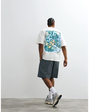CERNUCCI Oversized T-Shirt Met Logosticker-Design Op De Achterkant - Wit
